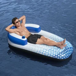 BESTWAY - Chaise longue flottante hydro force 183x97 cm bleu