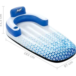 BESTWAY - Chaise longue flottante hydro force 183x97 cm bleu