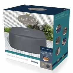 BESTWAY - Couverture thermique pour spa gonflable lay-z-spa carré 1,80 x 1,80 m