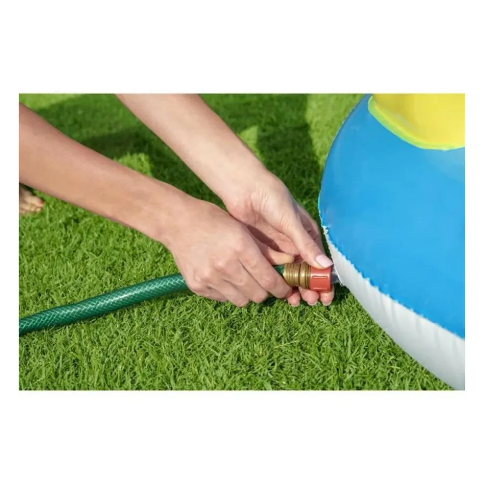 BESTWAY - Piscine avec tobogan arcoiris 257 x 145 x 91 cm