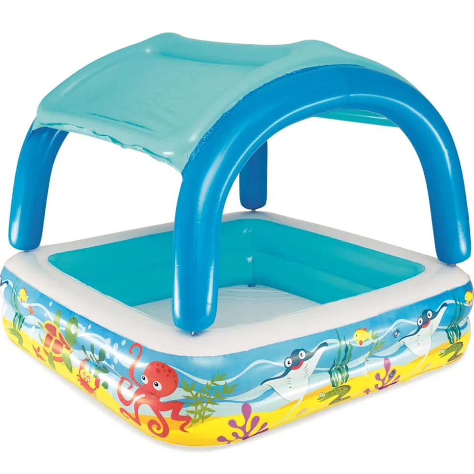 BESTWAY - Piscine de jeu avec auvent bleu 140x140x114 cm 52192