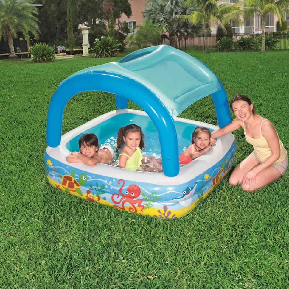 BESTWAY - Piscine de jeu avec auvent bleu 140x140x114 cm 52192