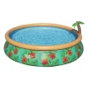 BESTWAY - Piscine hors sol fast set? Diametre 457 x 84 cm avec filtre a cartouche et fontaine integree, decor fleurs