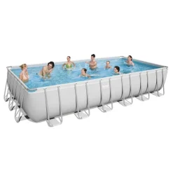 BESTWAY - Piscine tubulaire rectangulaire bestway power steel 7,32 x 3,66 x 1,32 m avec filtre à sable