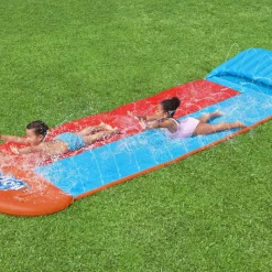 BESTWAY - Toboggan aquatique h2ogo tsunami splash ramp toboggan double