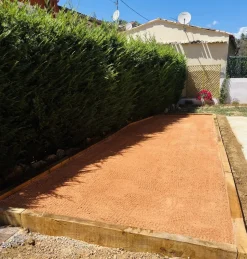 BIG BAG EXPRESS - Big bag de +/- 400kg - sable stabilisé rose de provence pour terrain de pétanque ø 0/4 mm - livraison standard