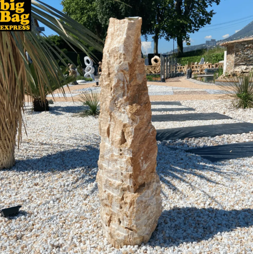 BIG BAG EXPRESS - Monolithe décoratif de jardin en onyx angel sparks nat col 90cm