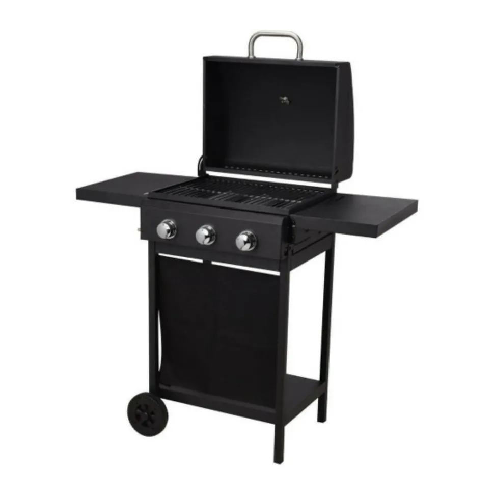 BIGBUY BBQ - Barbecue à gaz vaggan 139 x 56,5 x 106 cm noir