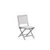 BRIGHTON - Chaise de jardin pliante ARIA stucture aluminium écru