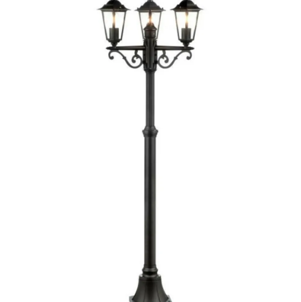 BRILLIANT - Lampadaire extérieur 3l carleen - - noir - métal/verre - 200x61cm - ip44