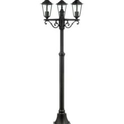 BRILLIANT - Lampadaire extérieur 3l carleen - - noir - métal/verre - 200x61cm - ip44