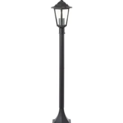 BRILLIANT - Potelet extérieur - - carleen - noir - métal/verre - e27 max 60w - ip44