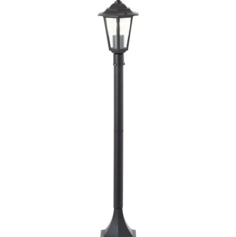 BRILLIANT - Potelet extérieur - - carleen - noir - métal/verre - e27 max 60w - ip44