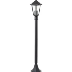 BRILLIANT - Potelet extérieur - - carleen - noir - métal/verre - e27 max 60w - ip44