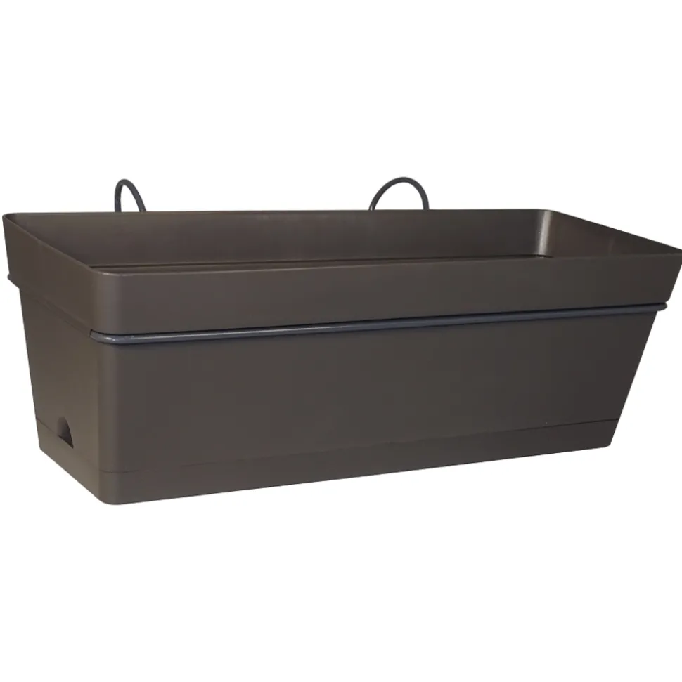 CHAPELU FRÈRES - Kit mini jardinière Cocoripot ardoise 30avec plateau clipsé et support