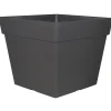 CHAPELU FRÈRES - Pot carré Enzo 40, coloris Ardoise - L.39xl.39xH.33cm