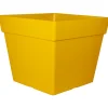 CHAPELU FRÈRES - Pot carré Enzo 30, coloris Pollen - L.29xl.29xH.24,5cm