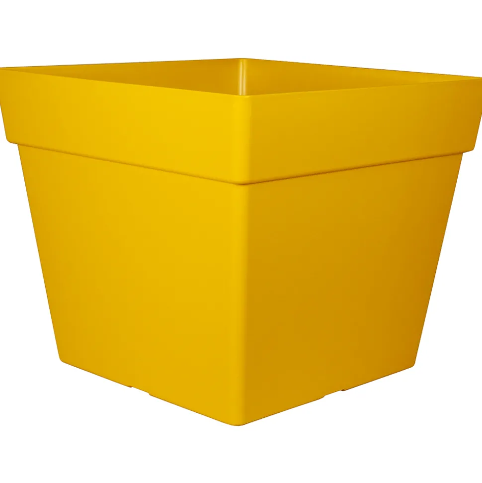 CHAPELU FRÈRES - Pot carré Enzo 30, coloris Pollen - L.29xl.29xH.24,5cm