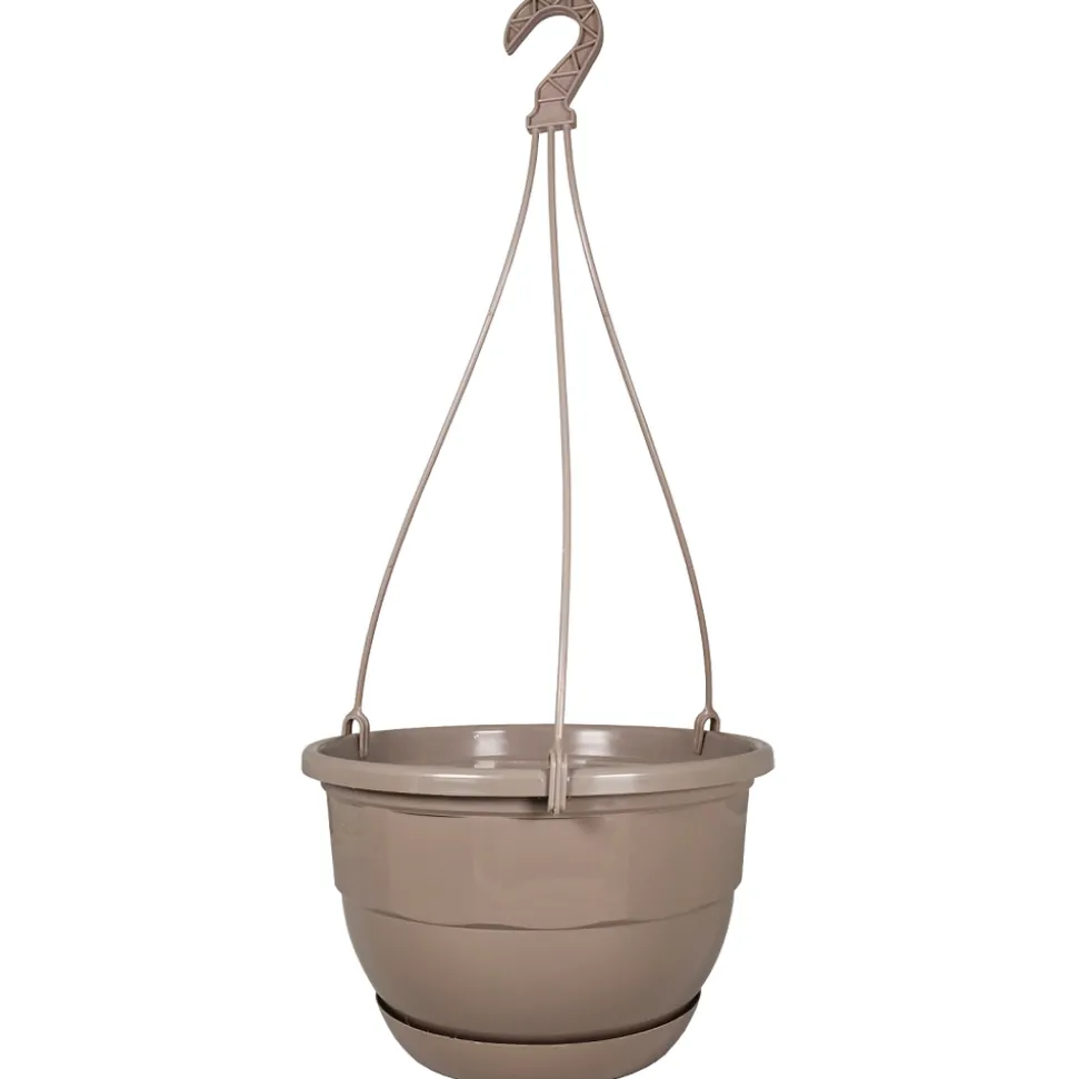 CHAPELU FRÈRES - Suspension Divina D.27cm avec Soucoupe et Tringle 50cm, Taupe