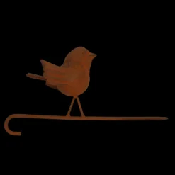 CHEMIN DE CAMPAGNE - ~ pic oiseau en métal marron 21 x 5 x 10 cm