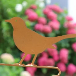 CHEMIN DE CAMPAGNE - ~ pic oiseau en métal marron 27 x 15cm