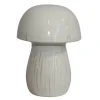 CHEMIN DE CAMPAGNE - Champignon en céramique émaillée blanche 17 x 17 x 23cm