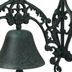 CHEMIN DE CAMPAGNE - Cloche de jardin de porte ancienne en fonte noire 25 x 26 cm