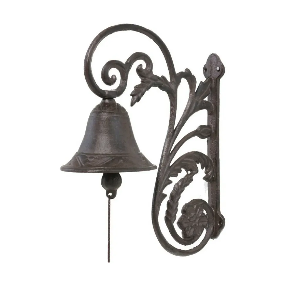CHEMIN DE CAMPAGNE - Cloche de jardin de porte ancienne fonte marron 28x20cm