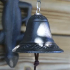 CHEMIN DE CAMPAGNE - Cloche de jardin de porte ancienne salamandre fonte marron 12x23.5cm