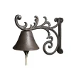 CHEMIN DE CAMPAGNE - Cloche de jardin de porte ancienne fonte marron 20 x 17 cm