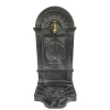 CHEMIN DE CAMPAGNE - Fontaine de jardin extérieur en fonte aluminium noire 42 x 32 x 84 cm