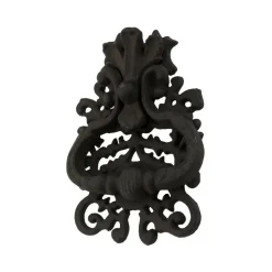 CHEMIN DE CAMPAGNE - Heurtoir de porte ancien claque porte fonte marron 19 x 12 cm