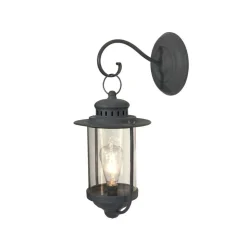 CHEMIN DE CAMPAGNE - Lampe extérieur jardin applique murale industriel métal gris 47cm