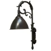 CHEMIN DE CAMPAGNE - Lampe lumière extérieur jardin retro mural métal fonte marron 70cm
