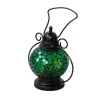 CHEMIN DE CAMPAGNE - Lanterne jardin extérieur mosaïque à poser ancienne verre vert 29cm