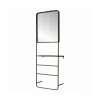 CHEMIN DE CAMPAGNE - Miroir porte-serviettes en métal gris 35 x 15 x 100 cm