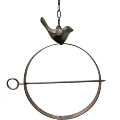 CHEMIN DE CAMPAGNE - Support en métal et en fonte marron 18 x 39.5 cm