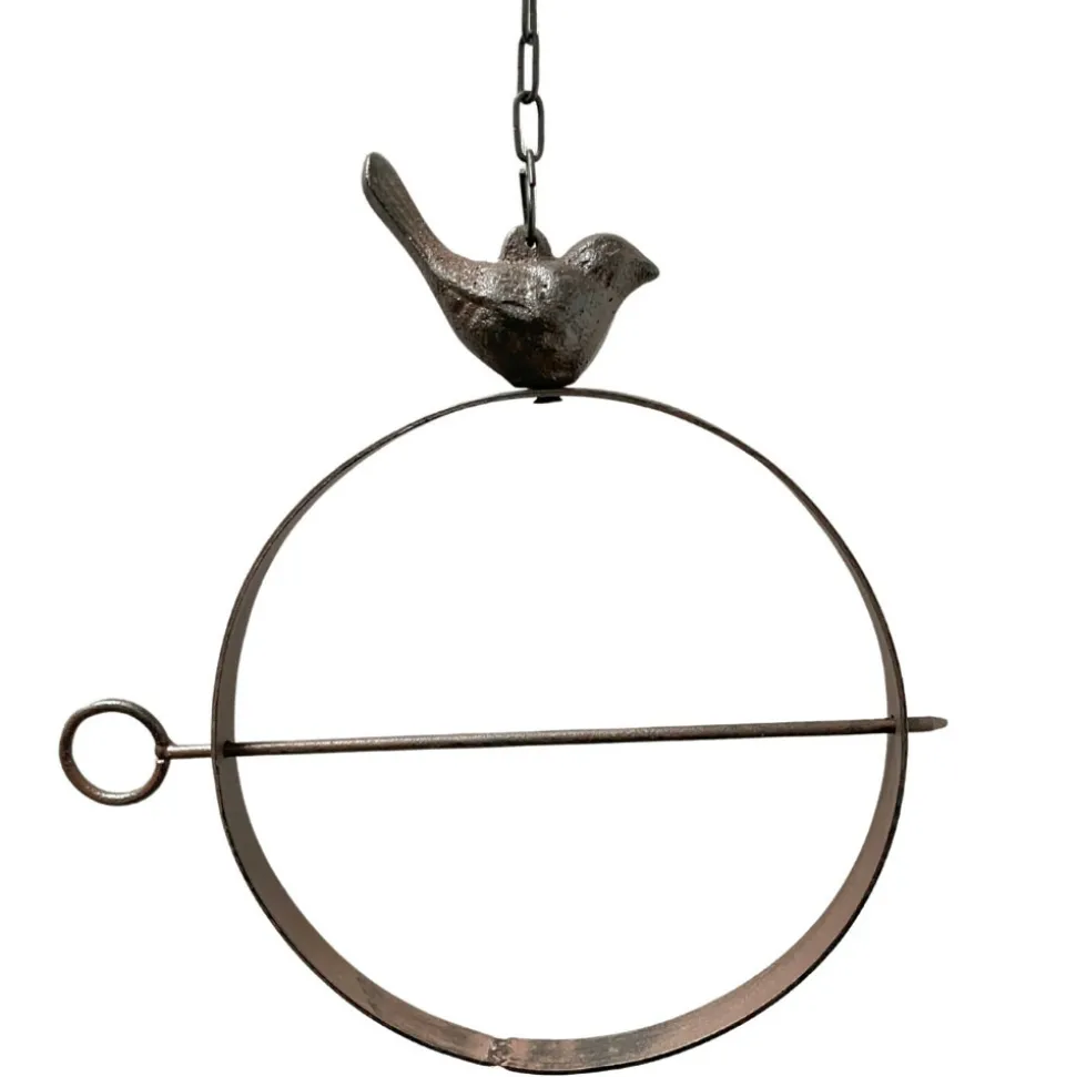 CHEMIN DE CAMPAGNE - Support en métal et en fonte marron 18 x 39.5 cm