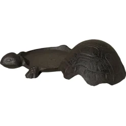 CHEMIN DE CAMPAGNE - Tortue boîte clé clef cache clé clef extérieur fonte marron 14cm