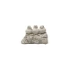 CHEMIN DE CAMPAGNE - Trio d'oiseaux décoratifs sur branche en béton gris 20.5 x 9.5 x 11cm