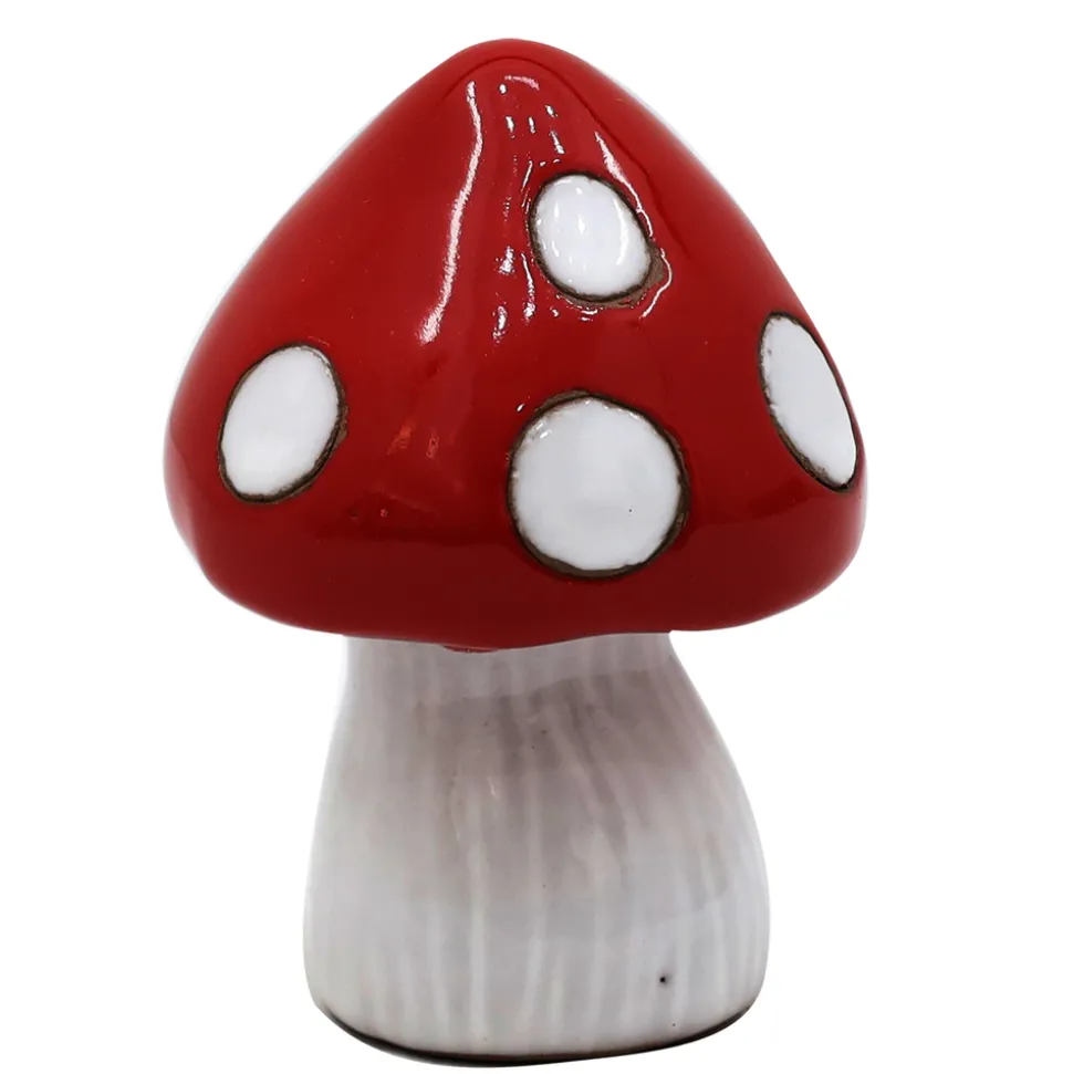 CIDDECO - Champignon décoratif, en céramique - H.15cm