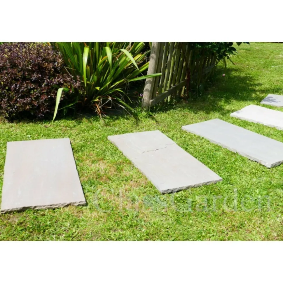 CLASSGARDEN - Pas japonais grès kandla multicolore 100x50 - pack de 18 pièces