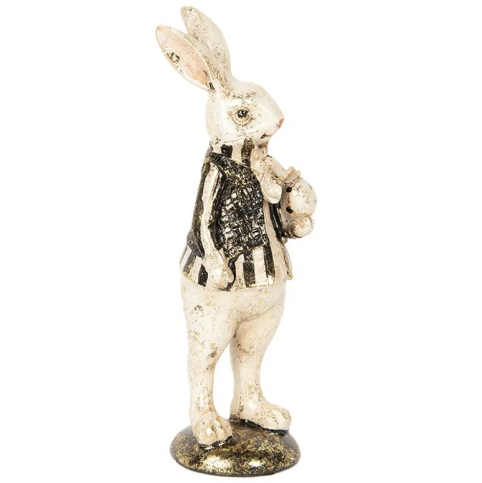 CLAYRE & EEF - Figurine lapin résine beige 8x9x25cm