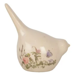 CLAYRE & EEF - Figurine oiseau beige céramique 14x9x15cm