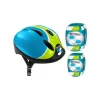 Combo bleu (casque + genouilleres & coudieres) skids control