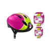 Combo rose sécurité (casque + genouilleres & coudieres) skids control