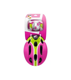 Combo rose sécurité (casque + genouilleres & coudieres) skids control