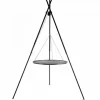 COOK - Barbecue grille de cuisson suspendu « tipi » sur trépied 210 cm – en acier 70 cm