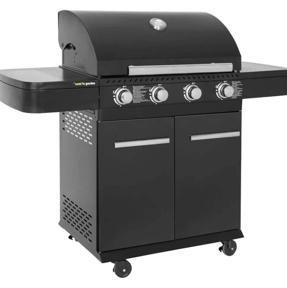 COOK IN GARDEN - Barbecue au gaz fyra avec thermomètre - 4 brûleurs