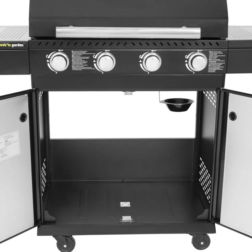 COOK IN GARDEN - Barbecue au gaz fyra avec thermomètre - 4 brûleurs